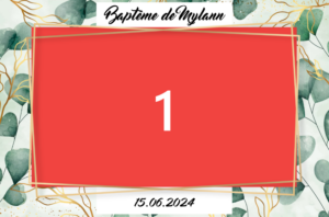 Cadre Baptême Mylann